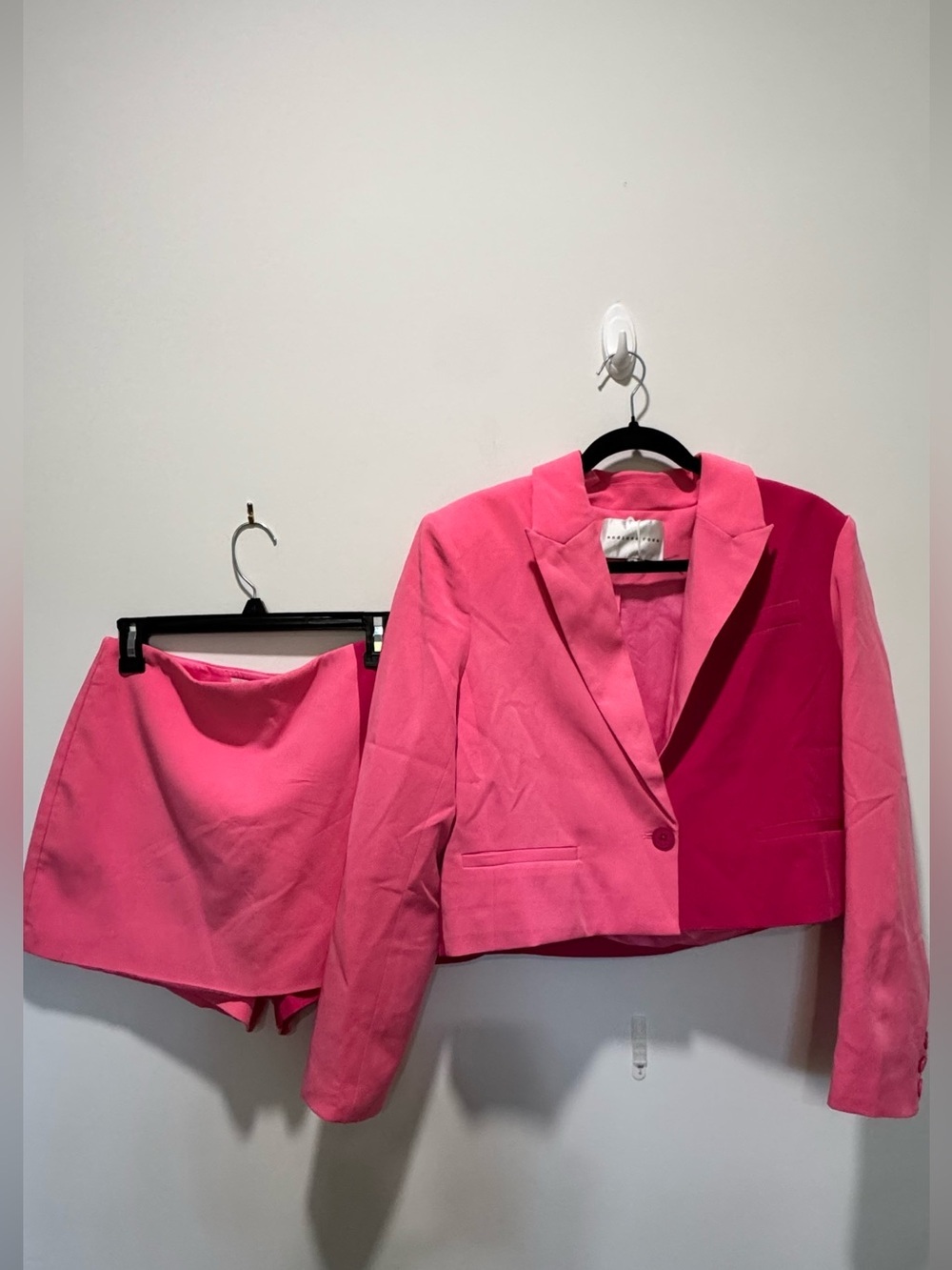 Endless Rose Two-Tone Pink Cropped Blazer and Matching Skort - Picture 1 of 16